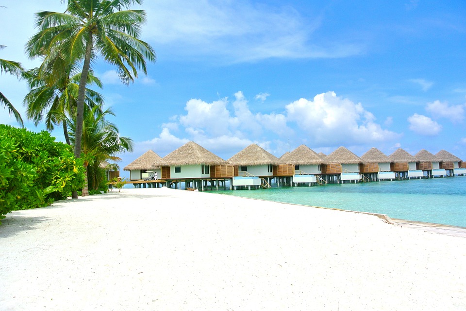 Mysterious Maldives Beach with strangely glowing sand