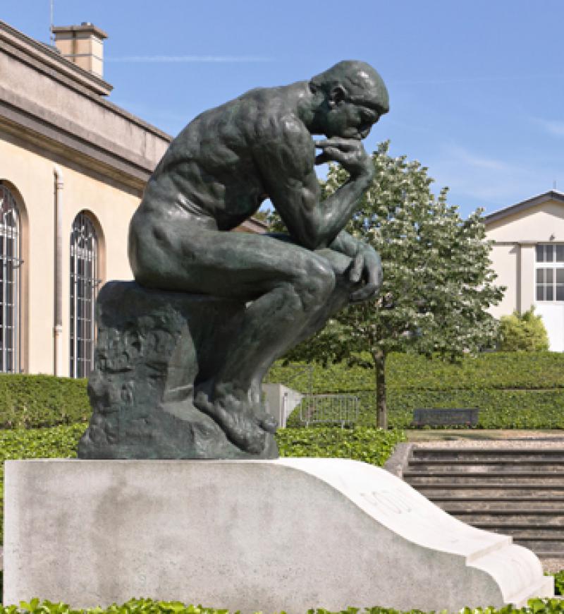 The Thinker - famous statue in Europe