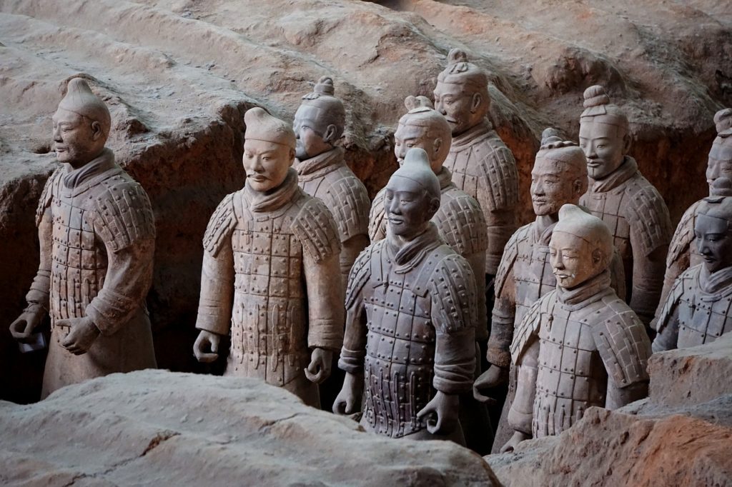 terracotta army in forbidden city of QIN SHI HUANG